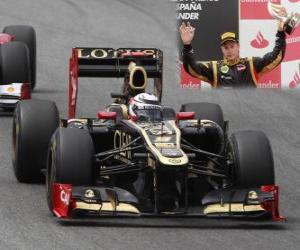 пазл Кими Райкконен - Lotus - Гран при Испании (2012) (3-я позиция)